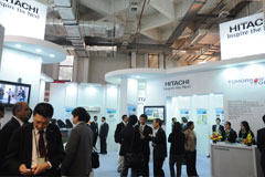 Eco-Products International Fair (EPIF) 2011 - The Hitachi booth showcased Hitachi's environmentally-conscious technologies and services