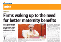 Firms waking up to the need for better maternity benefits